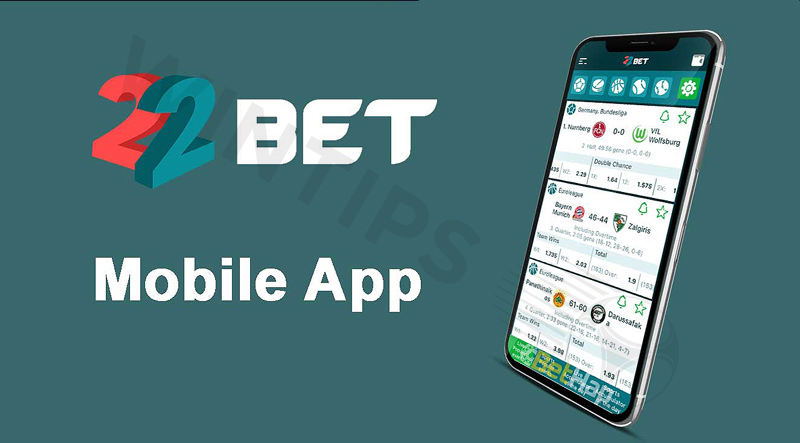 The bookmaker interface and 22Bet app are very modern