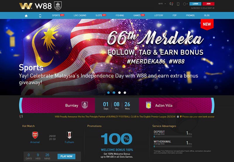 W88 – Top betting site with corner markets