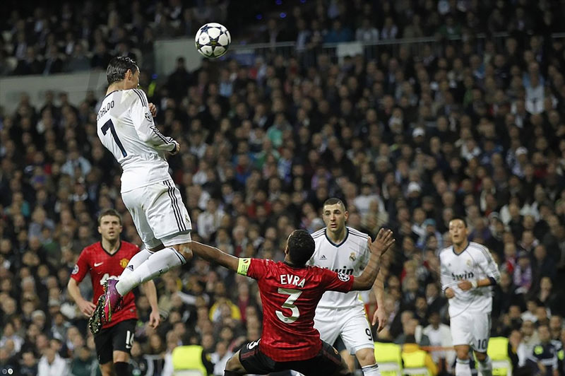 Ronaldo’s header makes Evra small