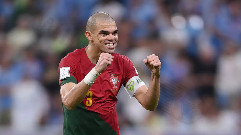 Centre-back Pepe is still playing well despite being approximately 40 years old