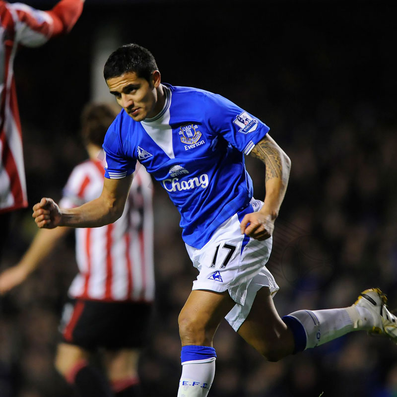 Tim Cahill’s career at Everton was tied to the number 17 shirt