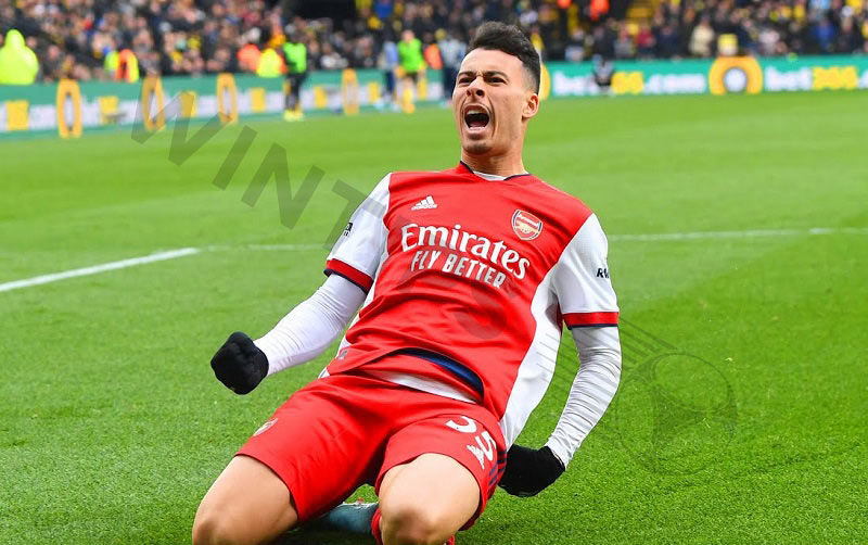 Gabriel Martinelli is with Arsenal heading to the 2022/23 EPL title