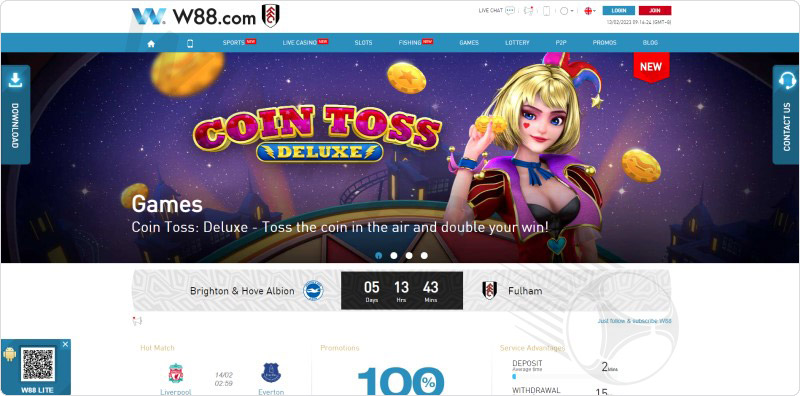 W88 – Bookmaker bonus 4$