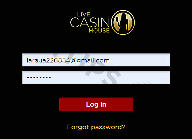 Fill in your Live Casino House account details