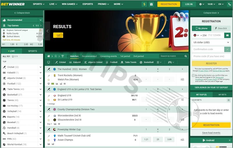 BetWinner – Jamaica betting sites