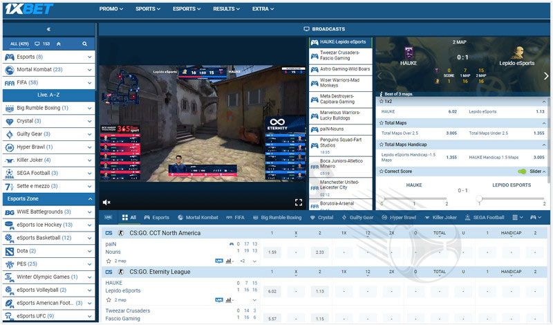 1XBET eSports Betting