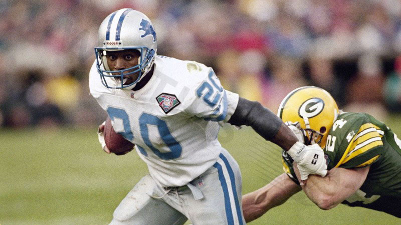 Barry Sanders is a player with a very fast playing speed