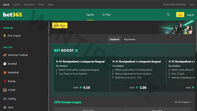 Bet365 - Betting sites in China