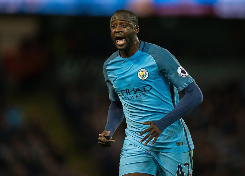 Y. Toure's impressive height and physique give him an advantage in contention