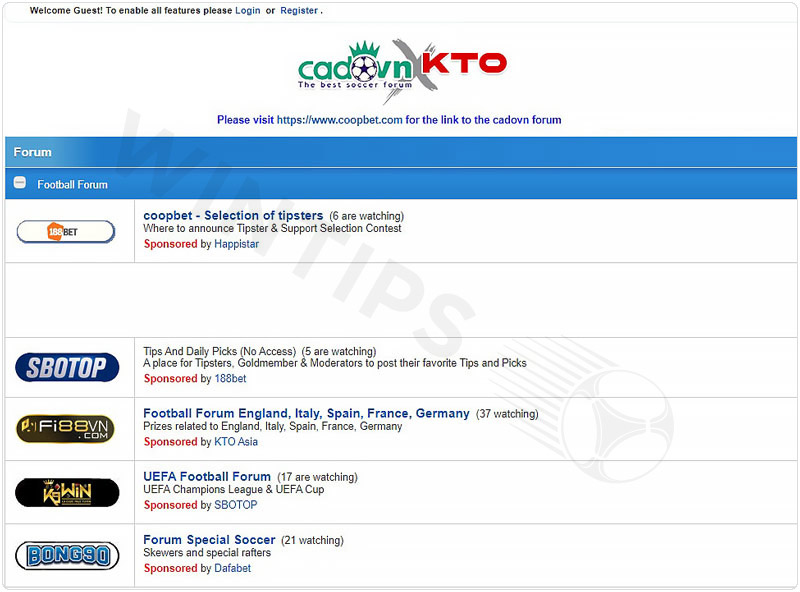 Cadovn - Largest football betting forums