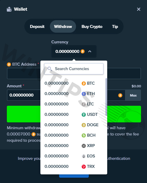 Choose one of the available payment options