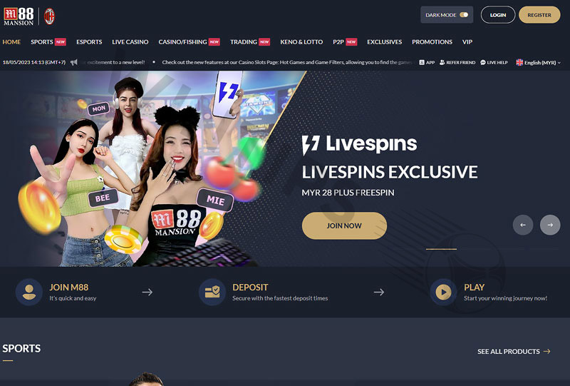 M88 – Attractive first-time bonus real money Esports betting app