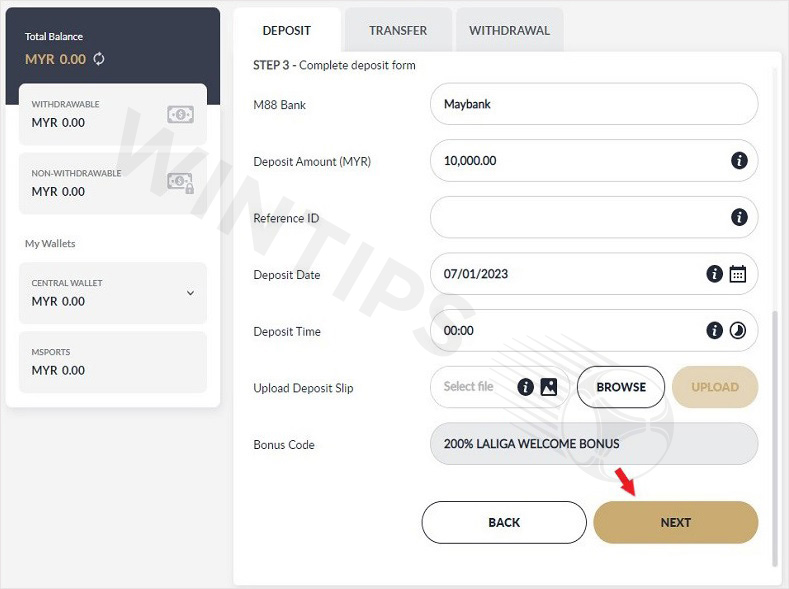 Complete the required M88 system recharge information