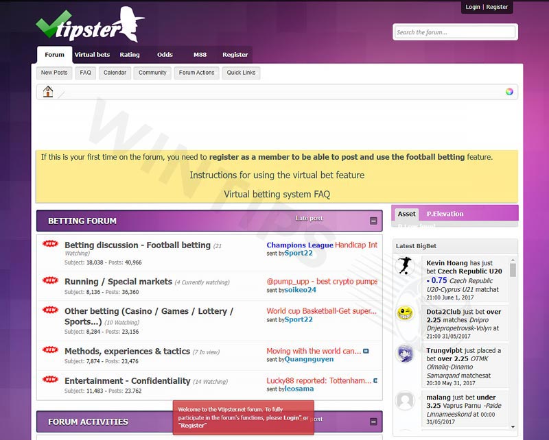  Vtipster - Largest football betting forums